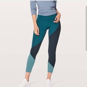 Lululemon Wunder Under Hi-Rise 7/8 Tight Leggings 25" Nile Blue Nocturnal Teal